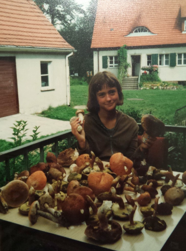 Me at the age of 11 after mushroom picking in the Polish forest