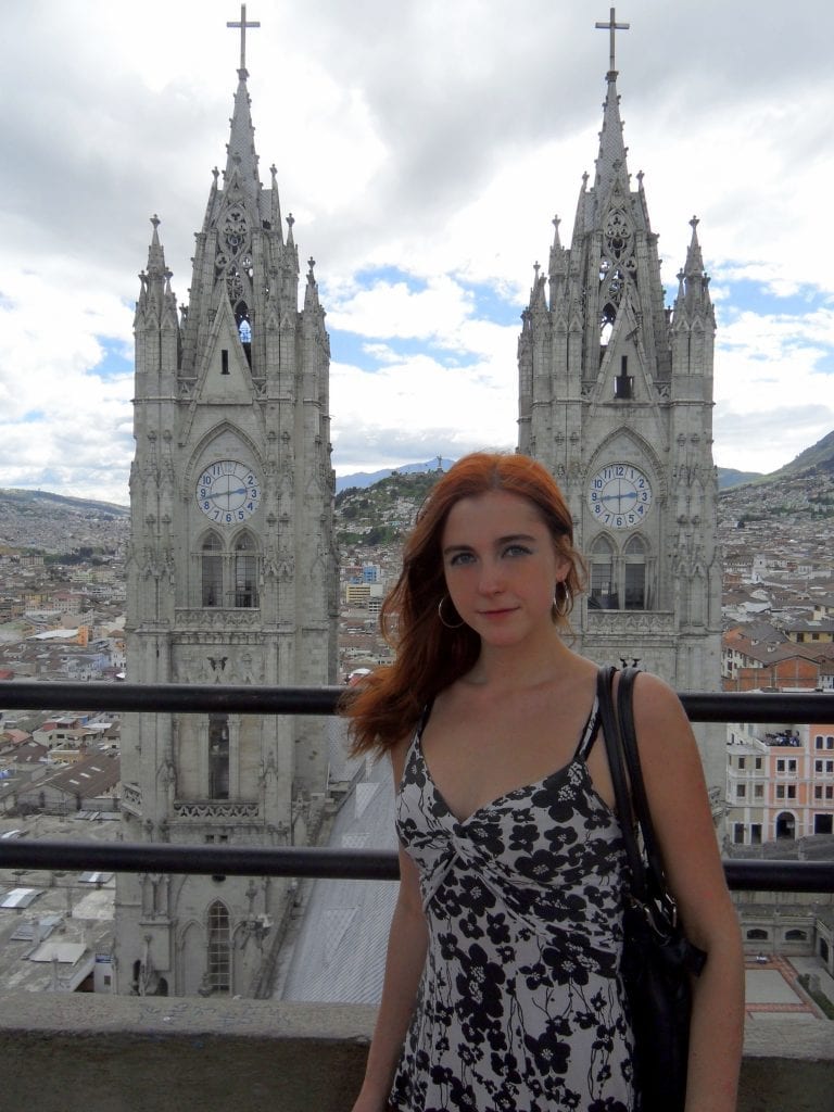 View from the towers of the Basilica del Voto Nacional, one of the best things to do in Quito. 
