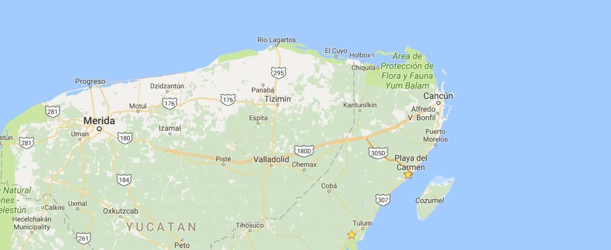 Playa del Carmen map