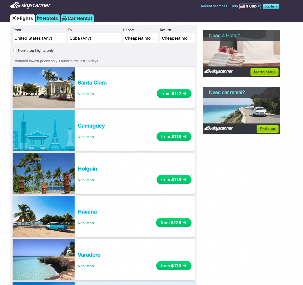 skyscanner travel hack