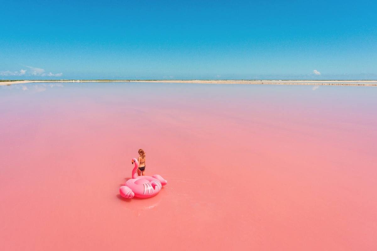 Las Coloradas Pink Lakes, Mexico