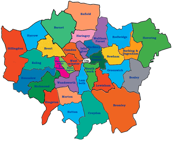 Map Of London Neighborhoods