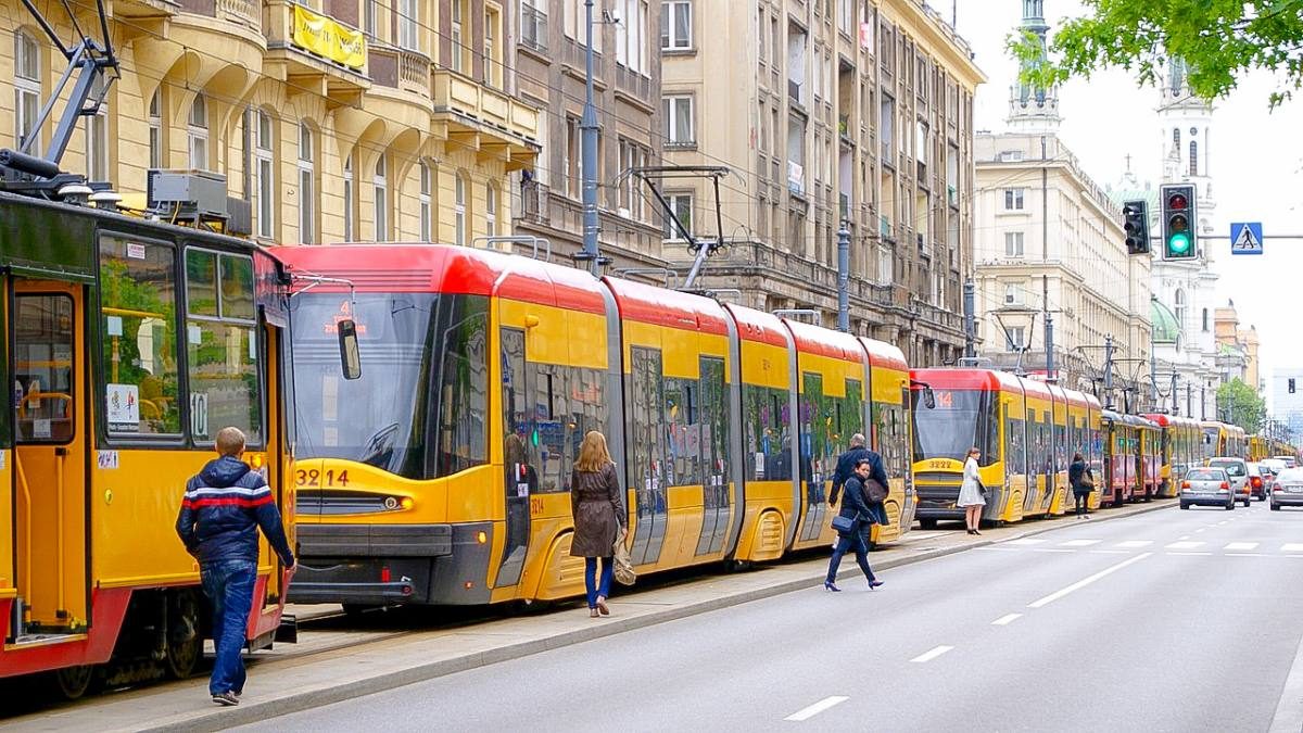 trams in Warsaw