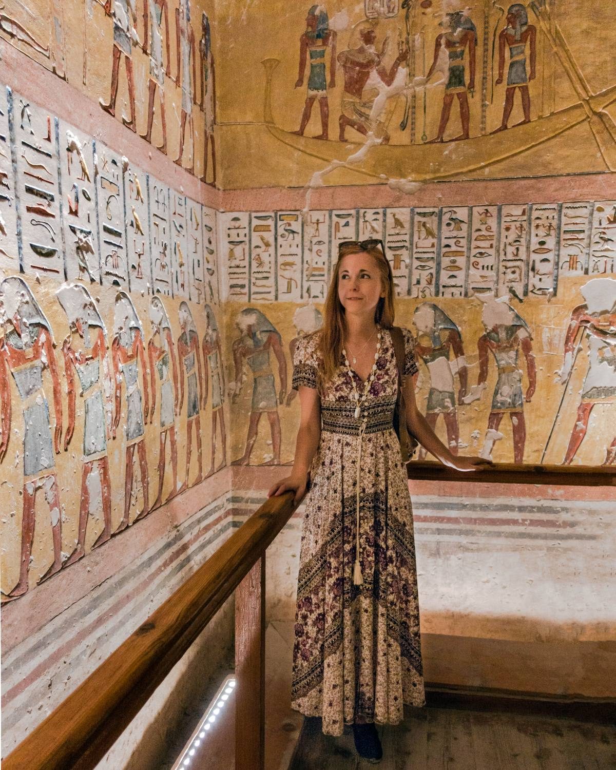 Shein long Egyptian style travel dress.