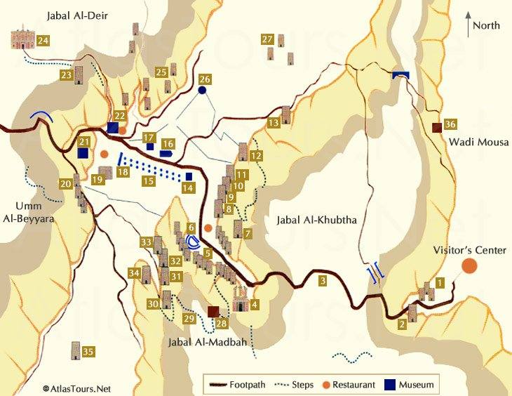 map of petra