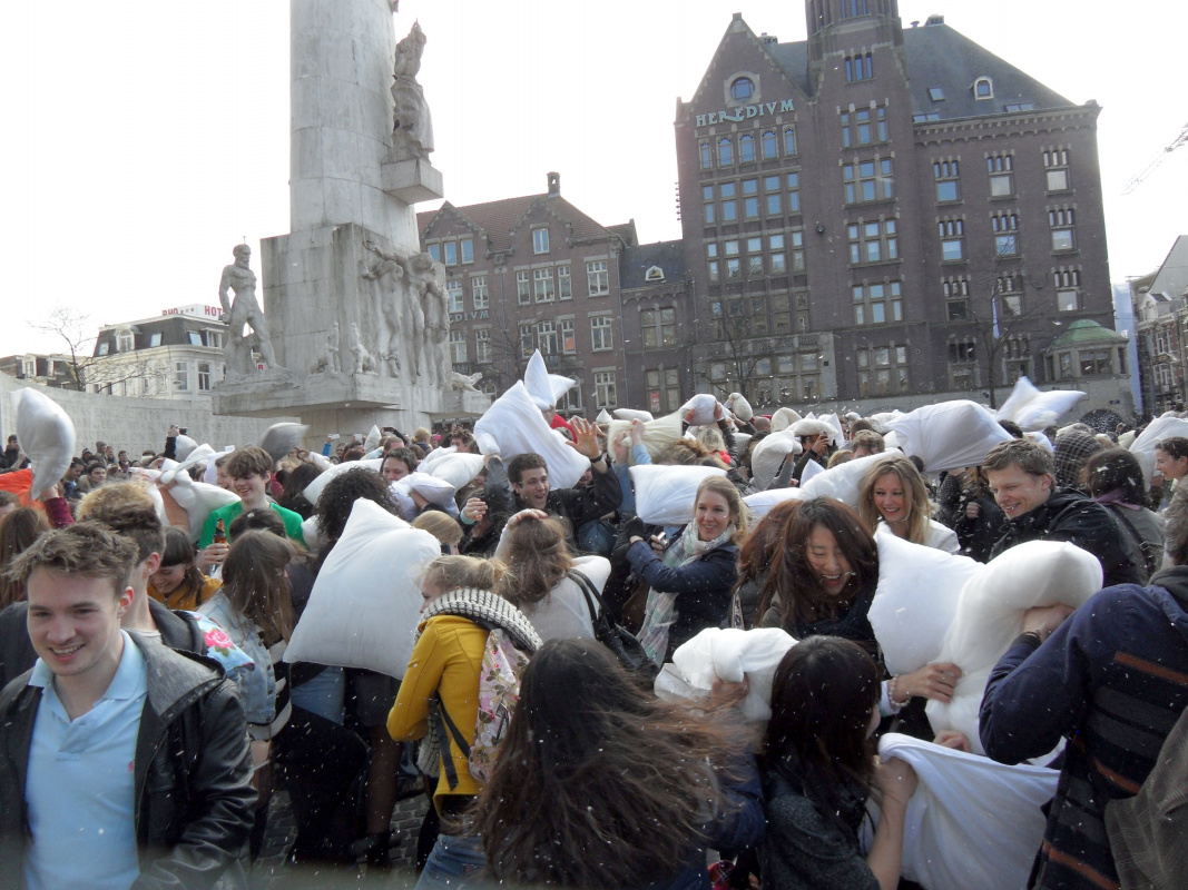 Amsterdam pillow fight