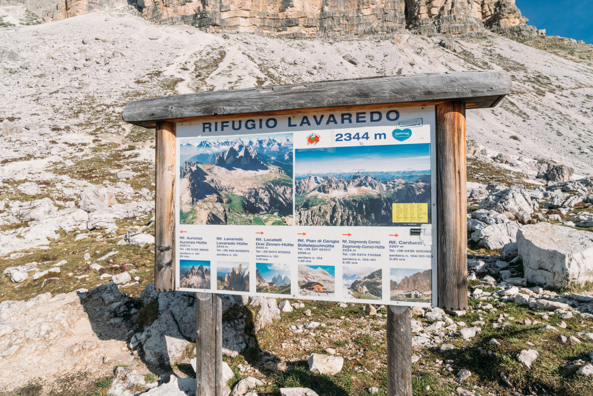 hiking Tre Cime di Lavadero