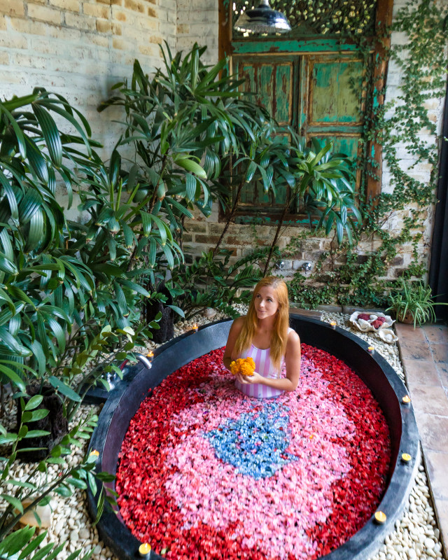 Bali flower bath