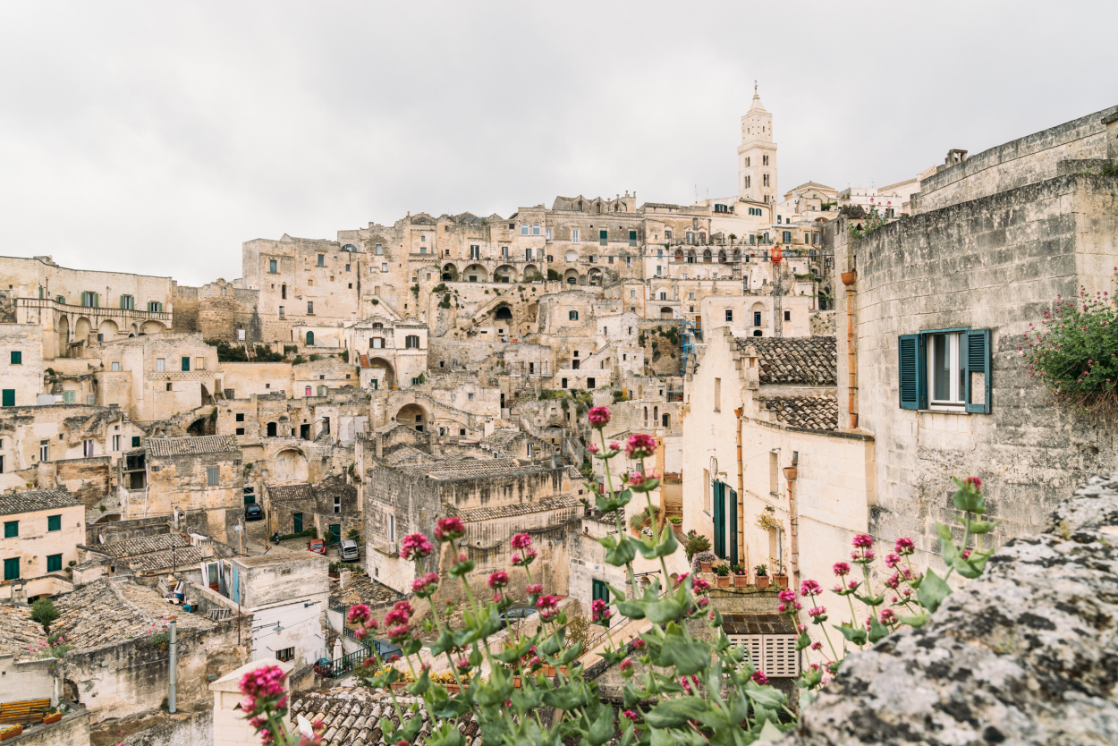 Matera with a baby