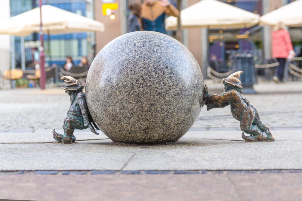 little statues in Wroclaw Poland
