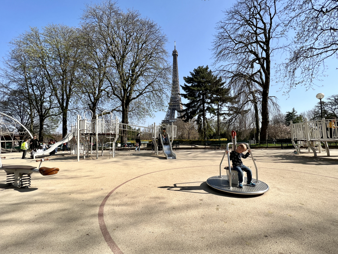 Paris with toddler at the playground