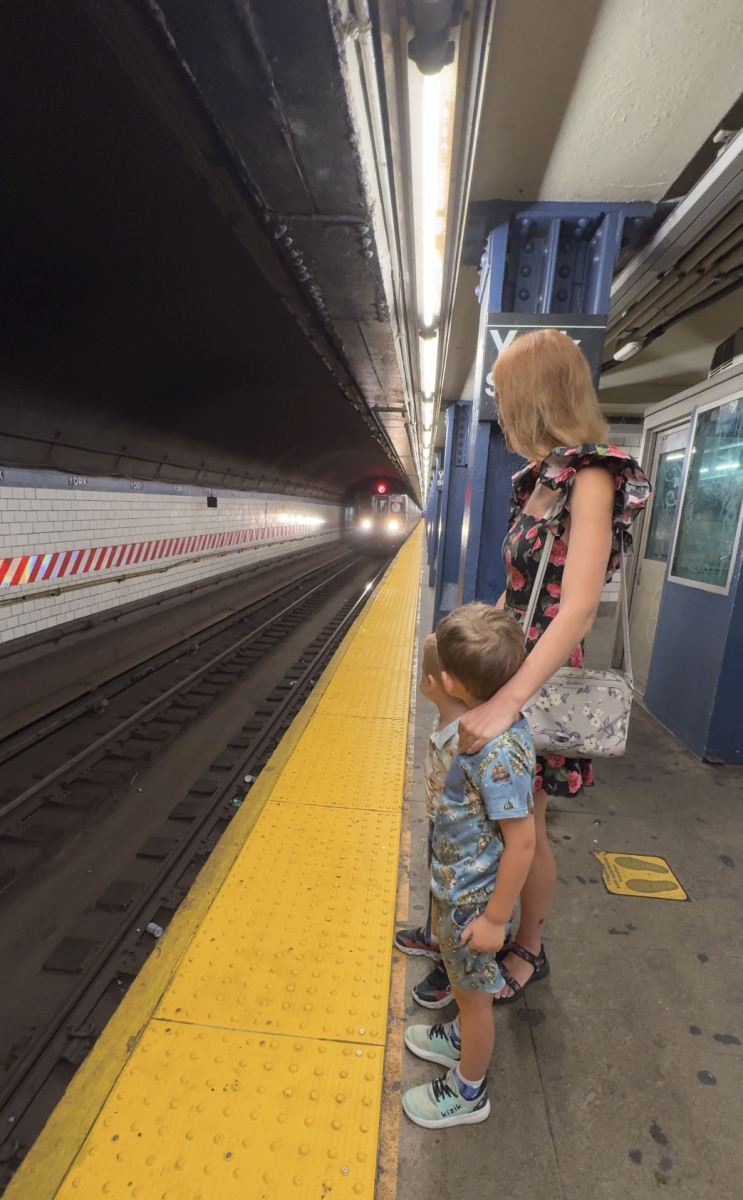 New York City subway with kids