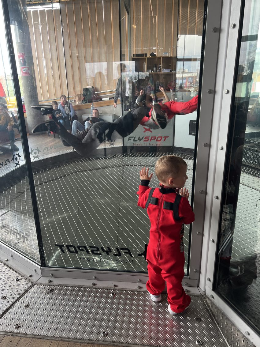 Indoor skydiving in Warsaw with kids