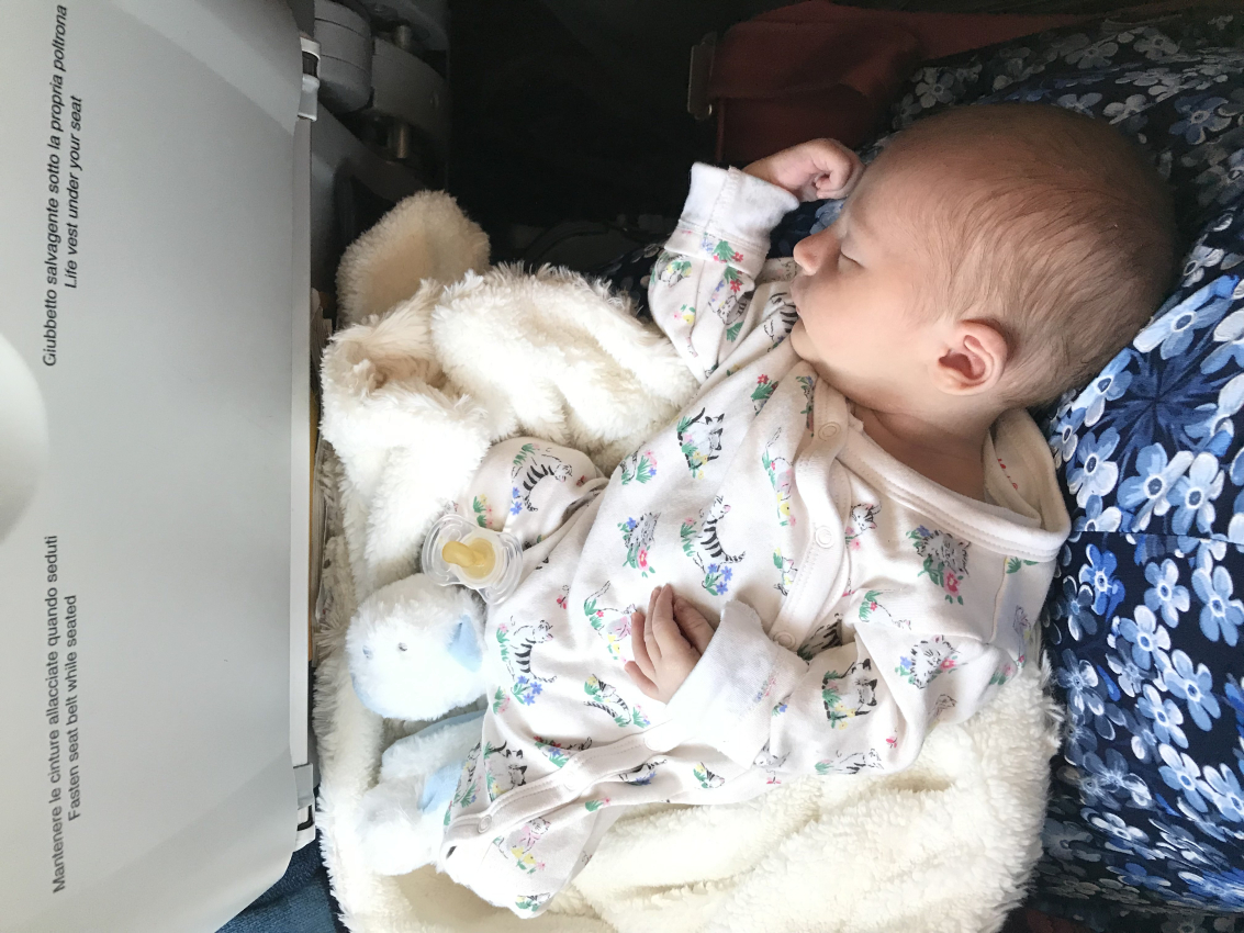 flying with a lap infant