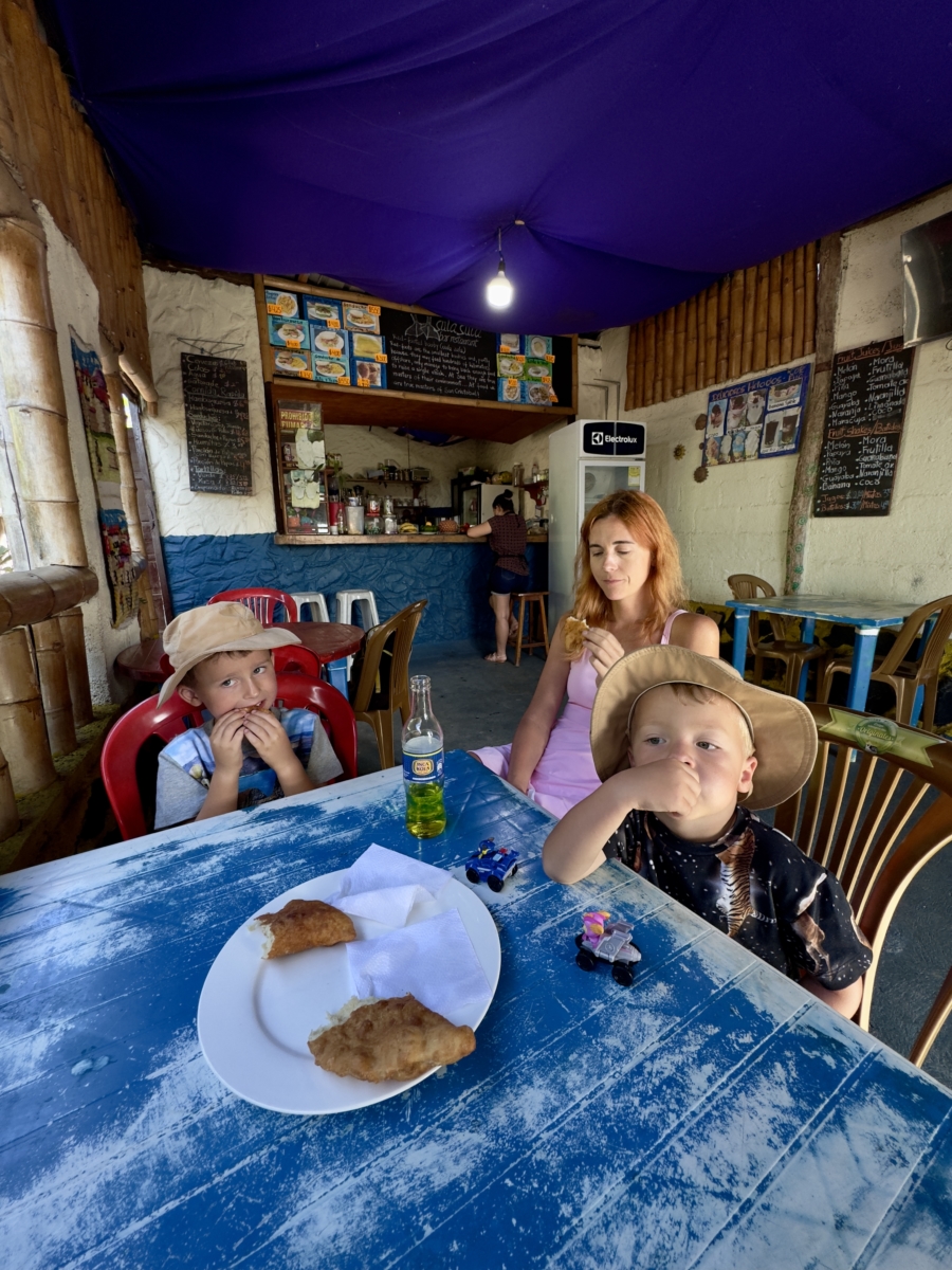 eating out with toddlers in Galapagos