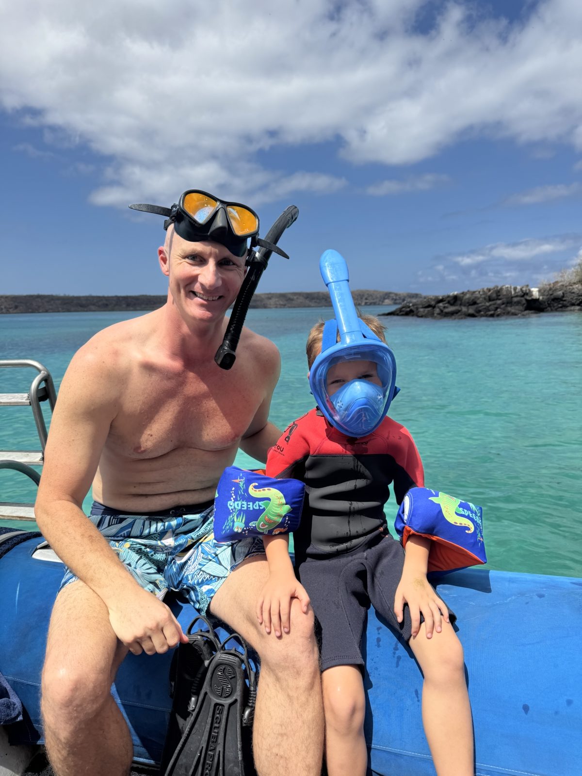 Snorkeling in Galapagos with kids