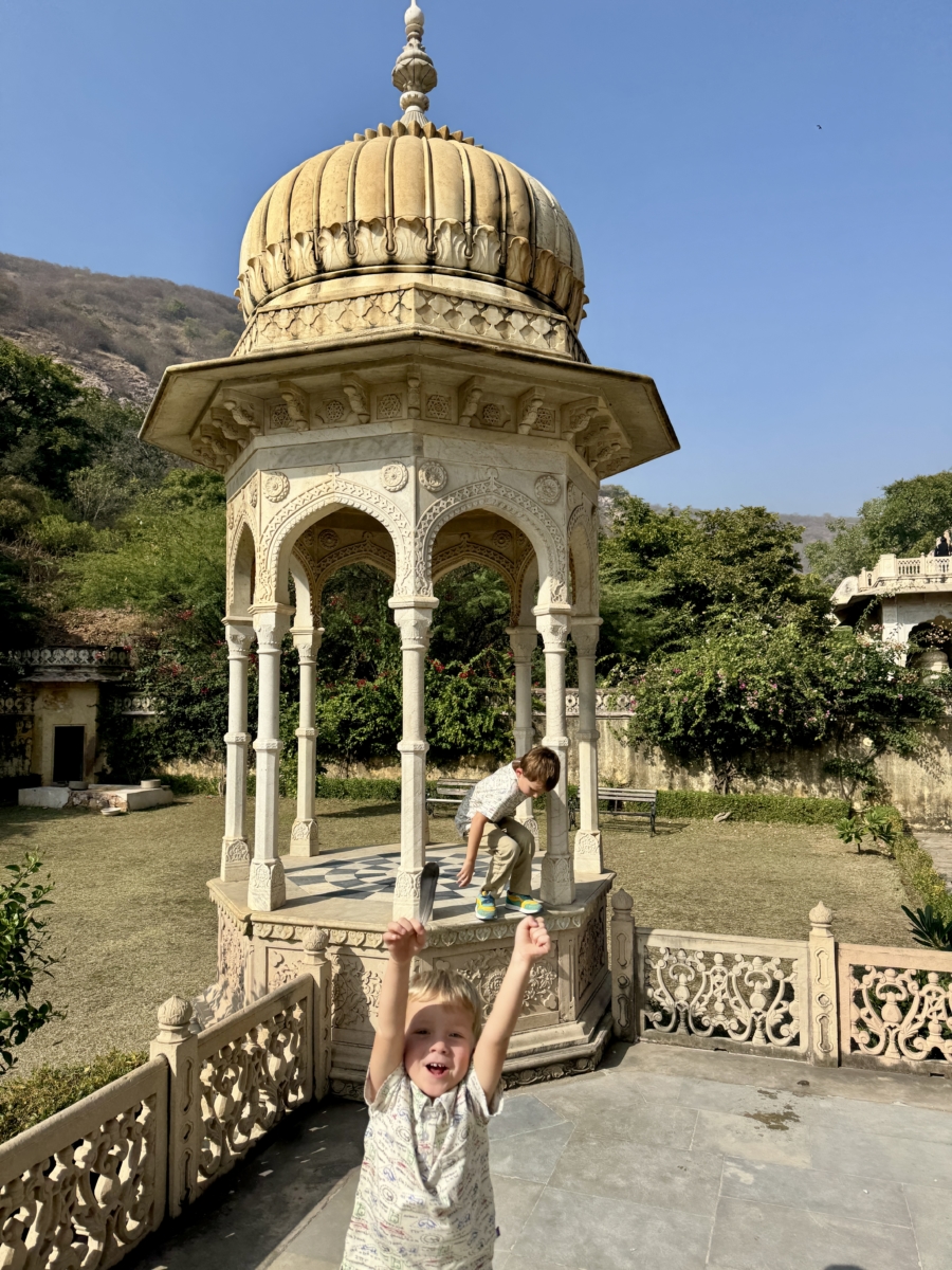 small children playing in India